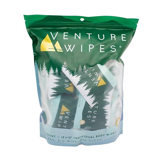Large Shower Wipes with Aloe, Vitamin E and Tea Tree Oil, Bathing Wipes for Adults, Backpacking E... | Amazon (US)