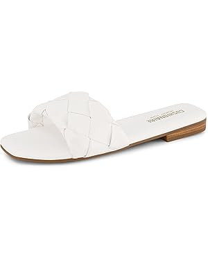 CUSHIONAIRE Franca Woven Slide Sandals Women Dressy or Casual with Memory Foam | Comfortable Summ... | Amazon (US)