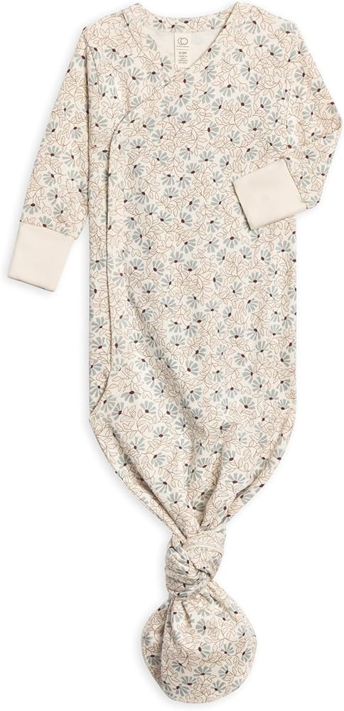 Colored Organics Baby 100% Organic Cotton Newborn Knotted Gown - Infant Indy Kimono Wrap Front Ti... | Amazon (US)