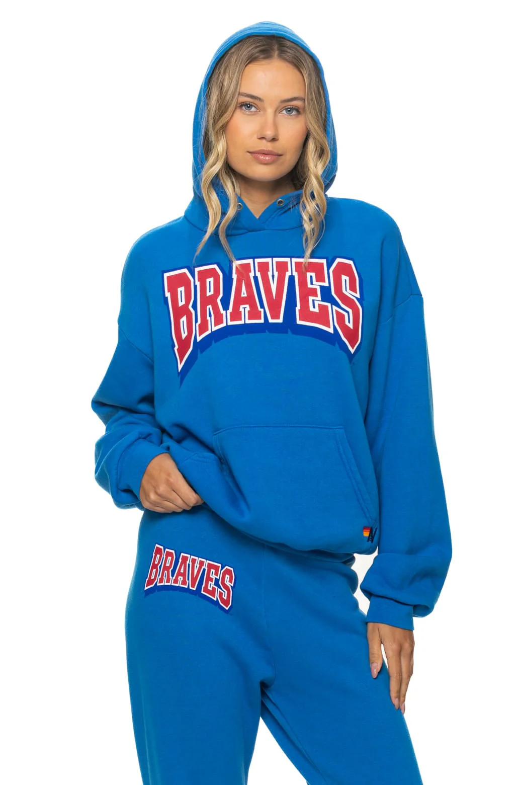 ATLANTA BRAVES 2026 RELAXED PULLOVER HOODIE - ADVENTURE BLUE | Aviator Nation