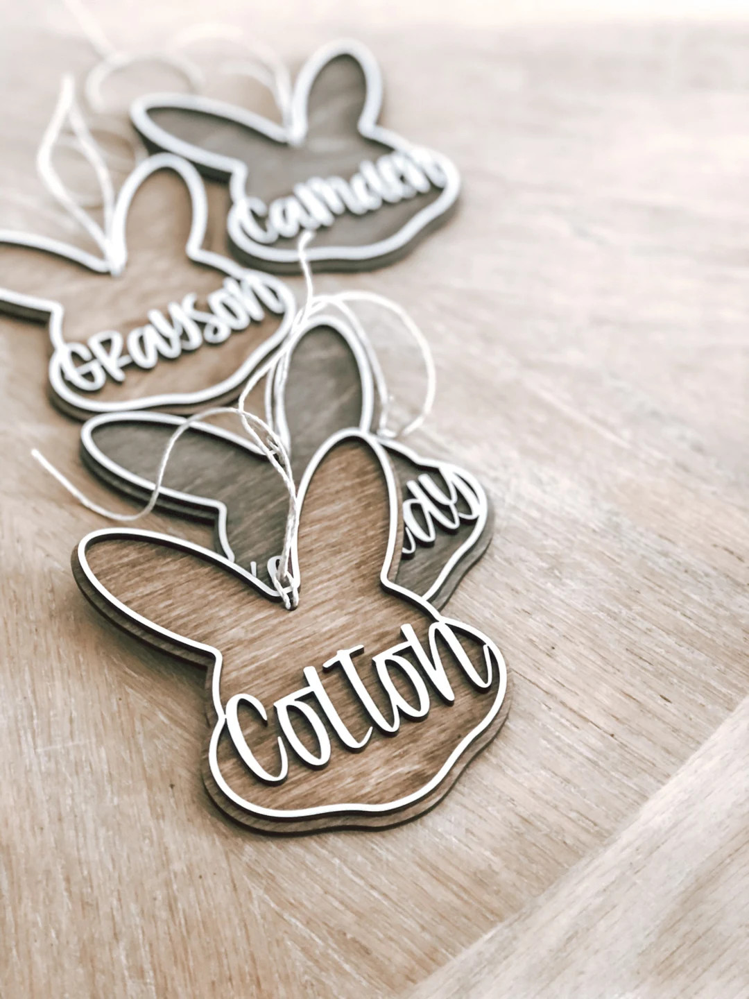 Personalized Easter Basket Tags | Bunny Tags | Wood Name | Free Shipping | 4.5 inches | Etsy (US)