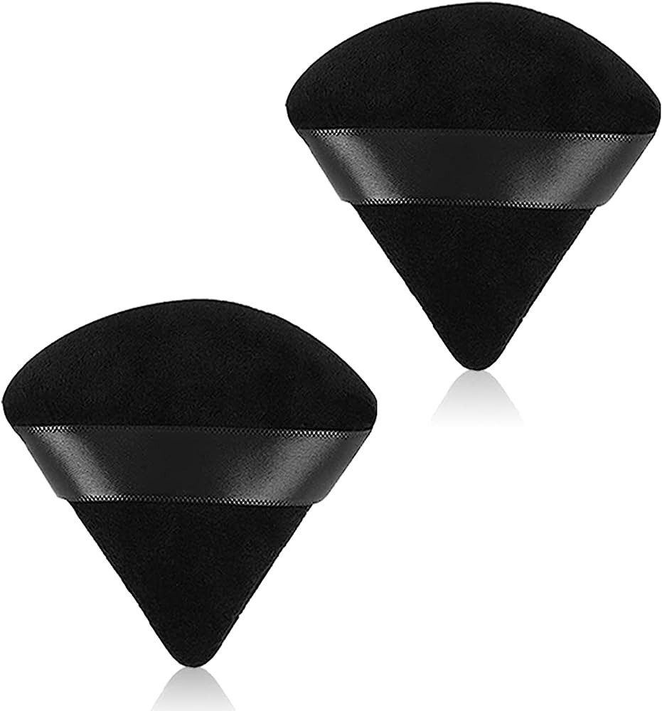 Pufandor 2Pcs Powder Puffs for Face Powder, Soft Triangle Powder Puff Velour Makeup Puff, Makeup ... | Amazon (US)