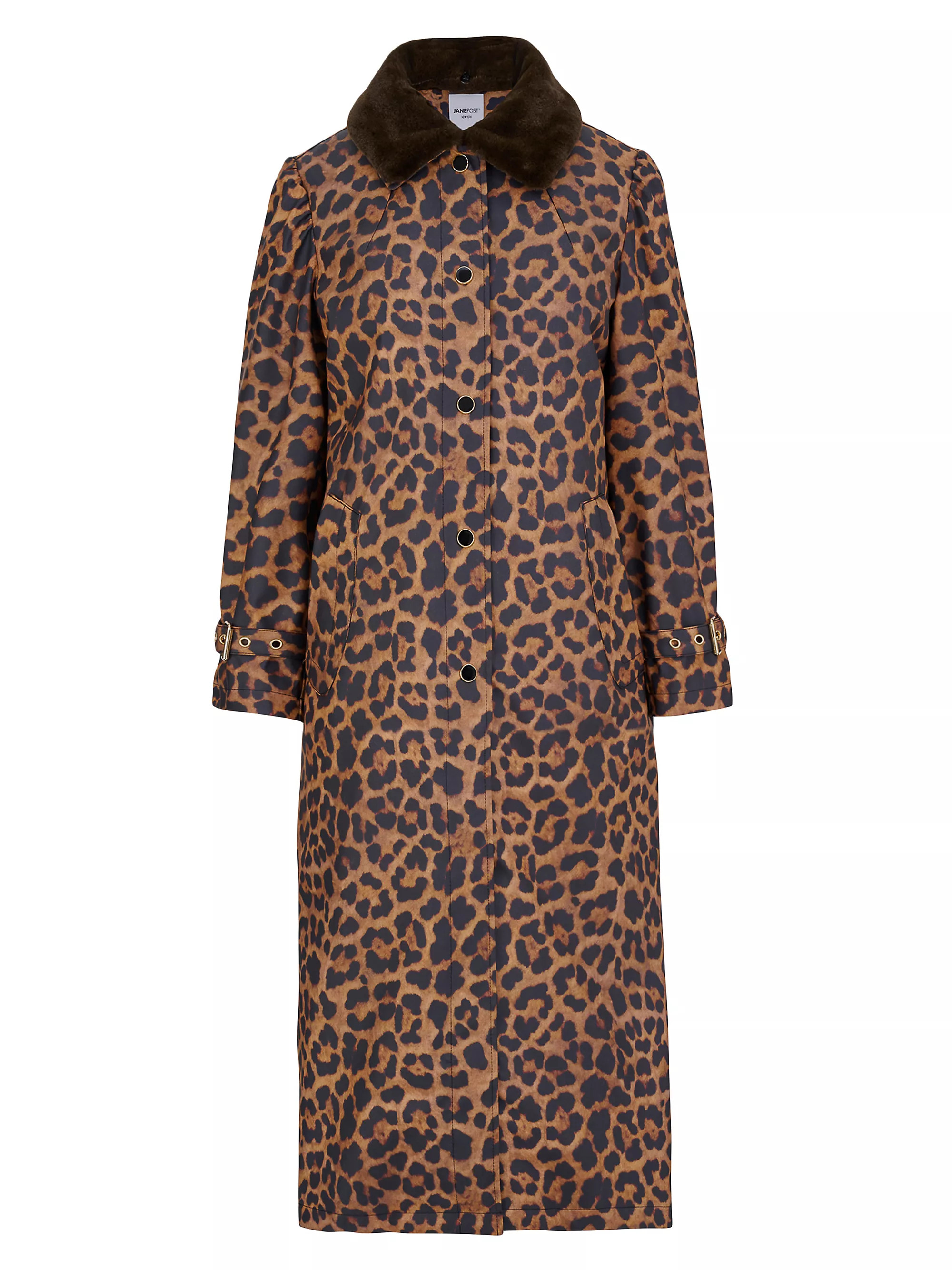 Leopard Faux-Fur-Trimmed Car Coat | Saks Fifth Avenue