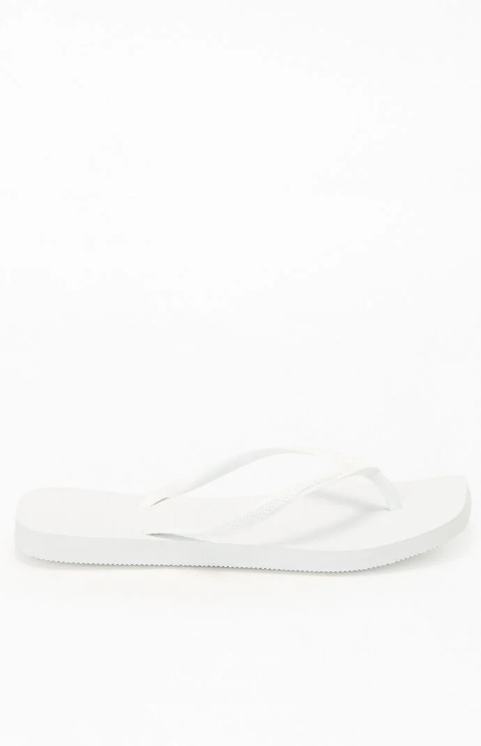 Havaianas Women's Slim Square Sandals in White - Size 9/10 | PacSun