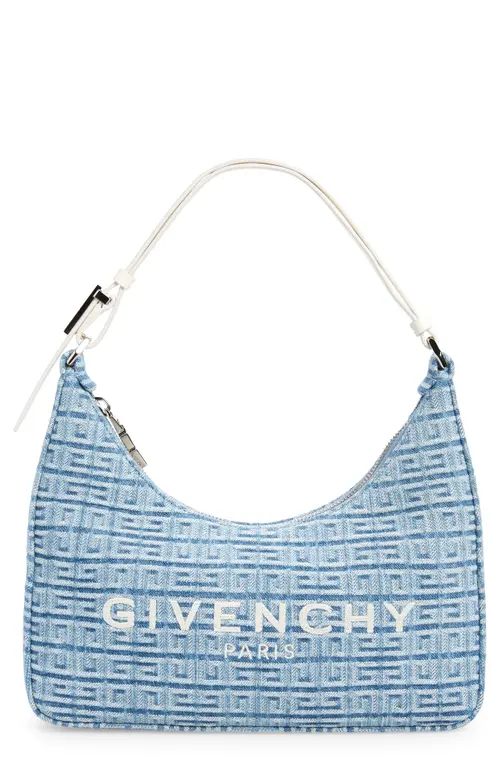 Givenchy Small Moon Cutout 4G Denim Hobo Bag in Light Blue at Nordstrom | Nordstrom