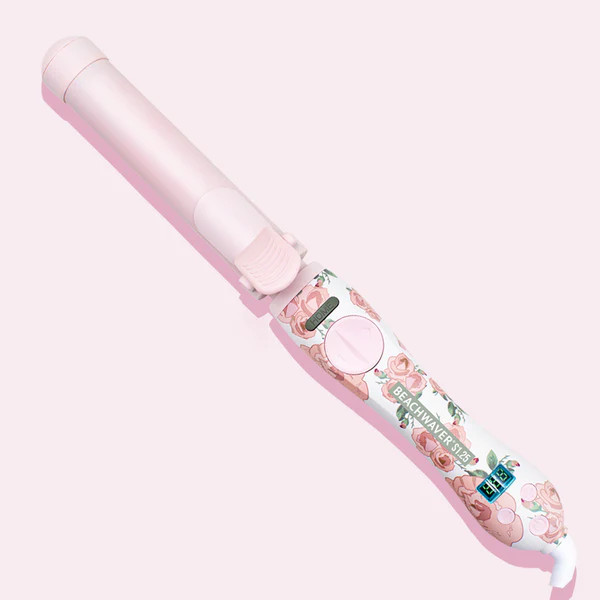 Floral Beachwaver S1.25 Rotating Curling Iron Pink Petal | Beachwaver Co