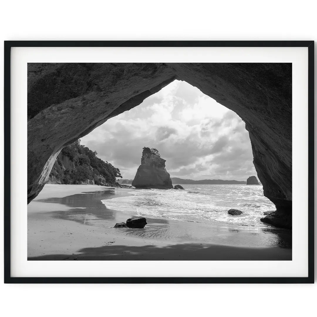 Black And White Photo Instant Digital Download Wall Art Print Beach Rock Formation Image | Etsy (US)
