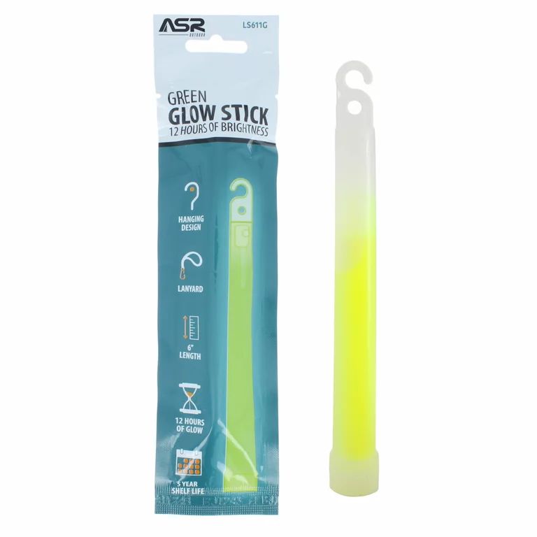 ASR Outdoor Emergency Glow Stick BOB High Visibility Night Vision, 6 inch Green | Walmart (US)