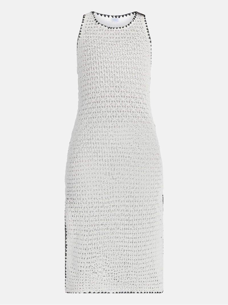 Time and Tru Women's and Women's Plus Crochet Midi Dress Coverup, Sizes XS - 3X | Walmart (US)