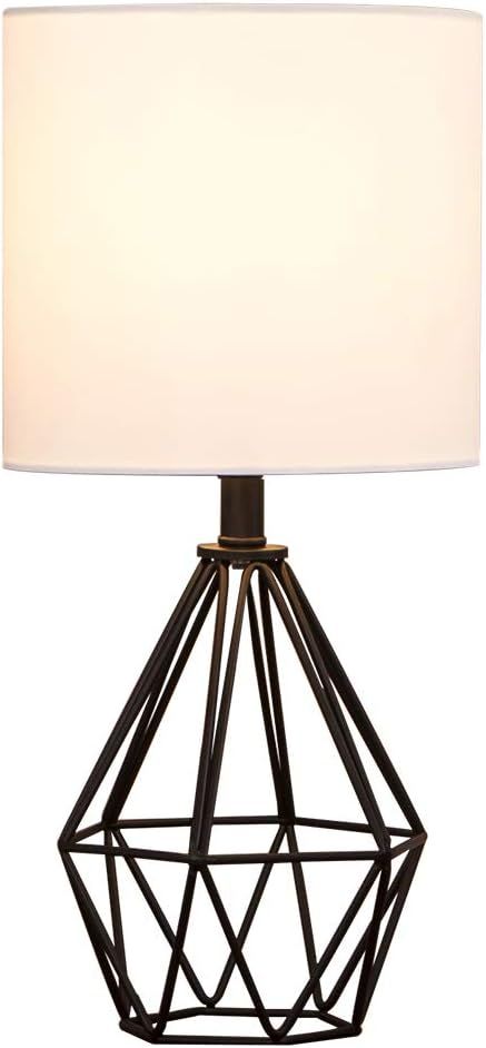 COTULIN Black Living Room Table Lamp,Modern Desk Lamp with TC Fabric Shade and Hollowed Out Base ... | Amazon (US)
