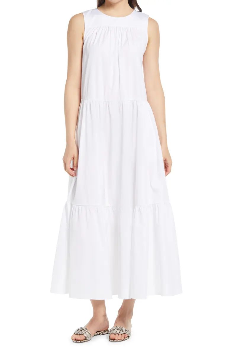 Tiered Sleeveless Cotton Dress | Nordstrom | Nordstrom
