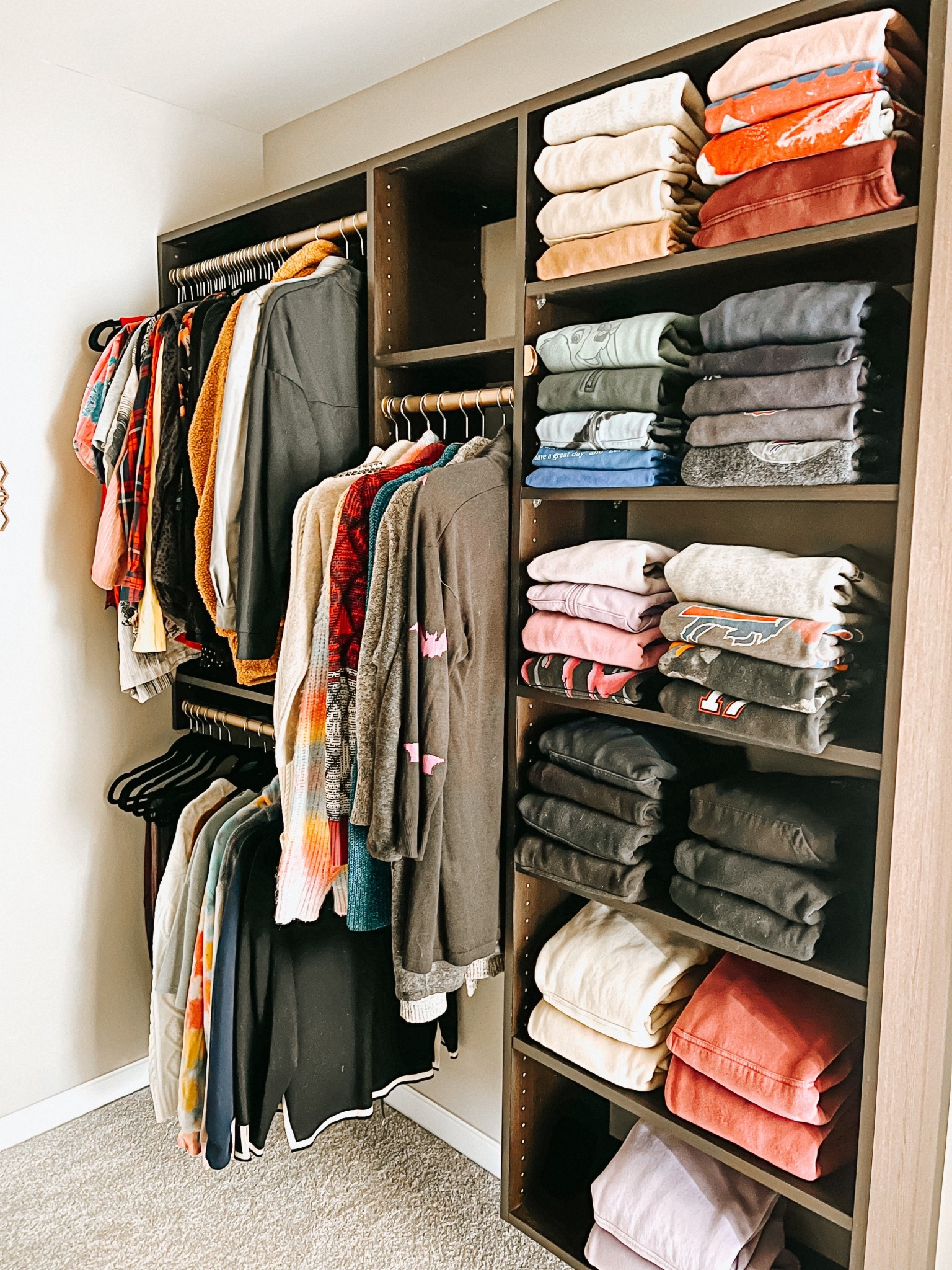 It doesn’t take much to have an organized closet 🧡
Time, focus, a few loads of laundry and a few packs of matching hangers are truly the only things needed to create a streamlined, peaceful space. 

If you’re feeling overwhelmed in your closet, remember this one! It’s a simple system, with simple results. 

#LTKHome