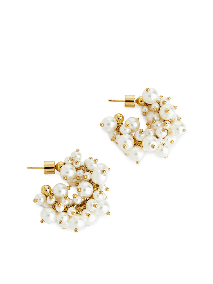 Gold-Plated Pearl Hoops | ARKET (US&UK)
