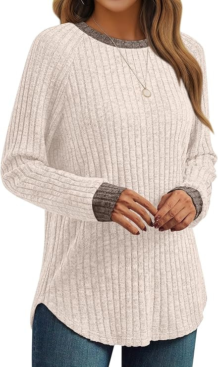 AUTOMET Womens Long Sleeve Tops Winter Clothing 2025 Dressy Casual Tunic Sweaters Fall Fashion Co... | Amazon (US)