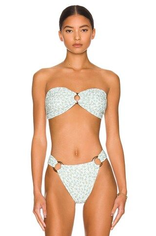 ARO Swim Fifi Bikini Top in Blue Meadow Rib from Revolve.com | Revolve Clothing (Global)