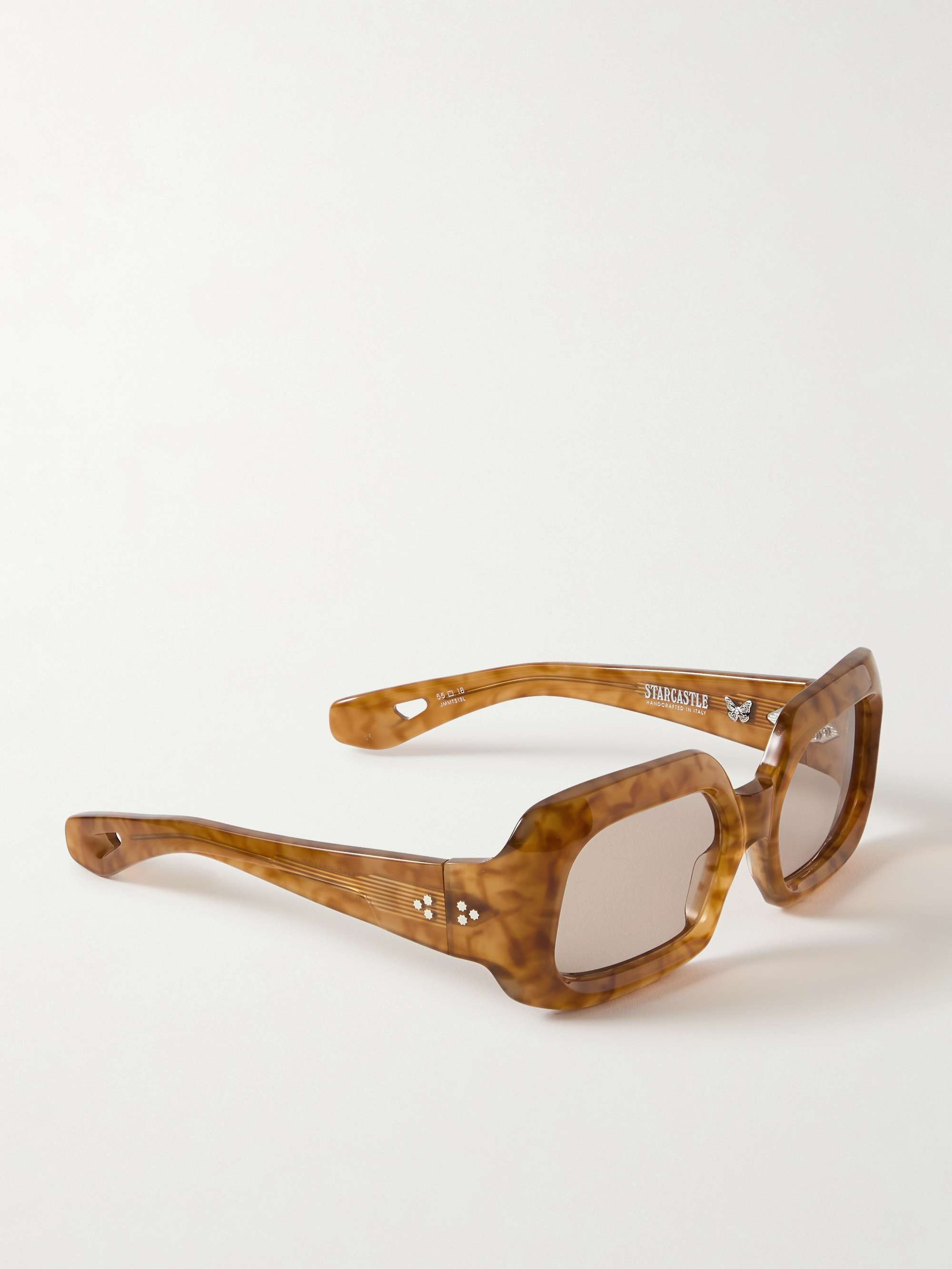 JACQUES MARIE MAGEStarcastle square-frame tortoiseshell acetate sunglasses | NET-A-PORTER (UK & EU)