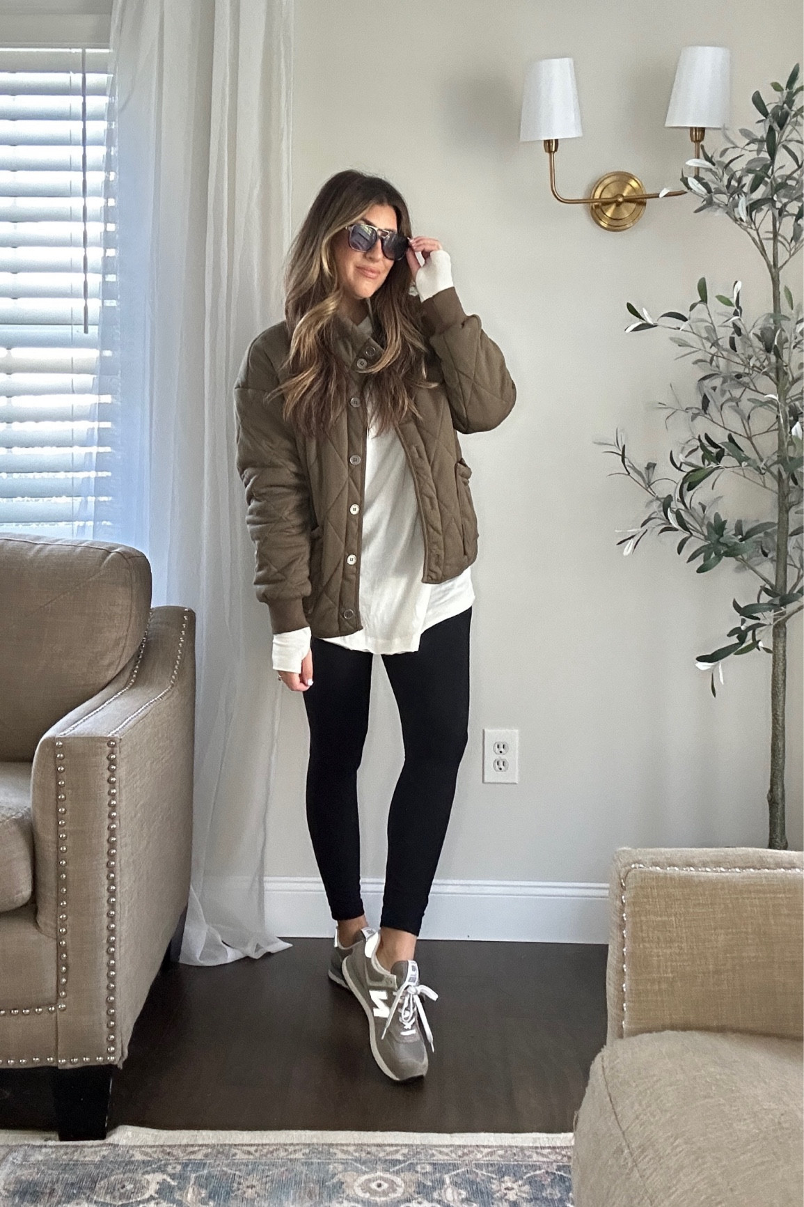 Realistic spring transition outfit. This quilted jacket is warm and comfy! This is THE fit for llama my kids outdoor sporting events early spring. Wearing meds. Tap the same photo below to shop on Amazon! Xx

#LTKstyletip #LTKfindsunder100 #LTKSeasonal
