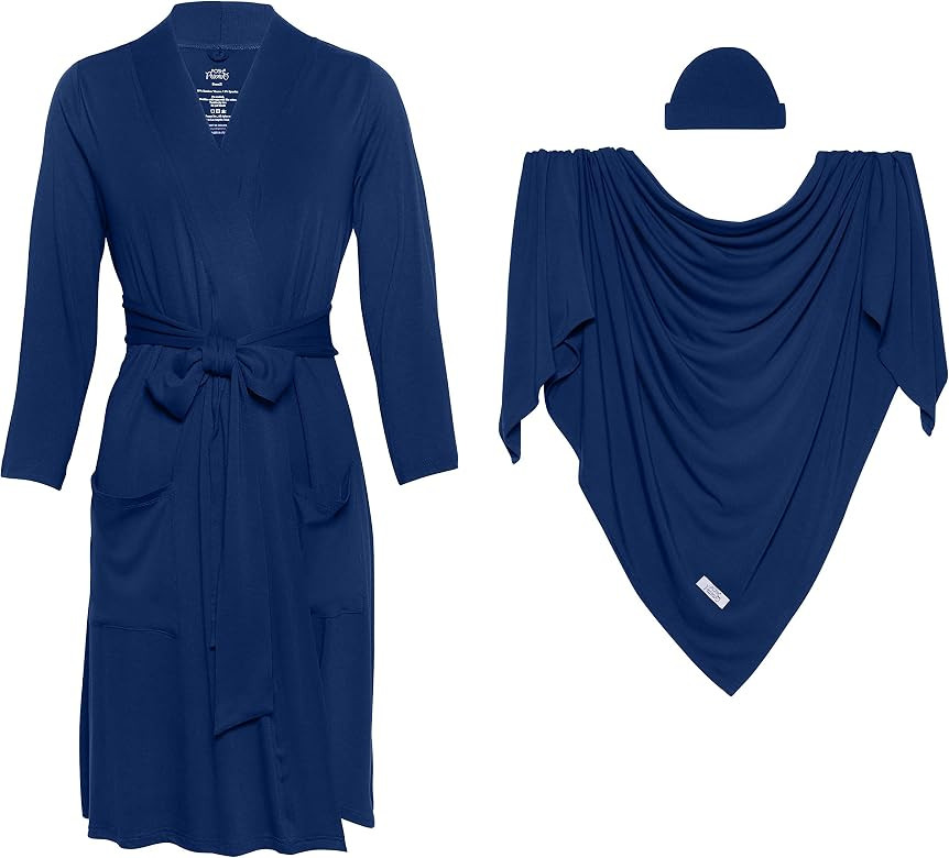 Posh Peanut Mommy Robe and Baby Swaddle Set - Labor Delivery Soft Nursing Lounge Wear - Infant Re... | Amazon (US)