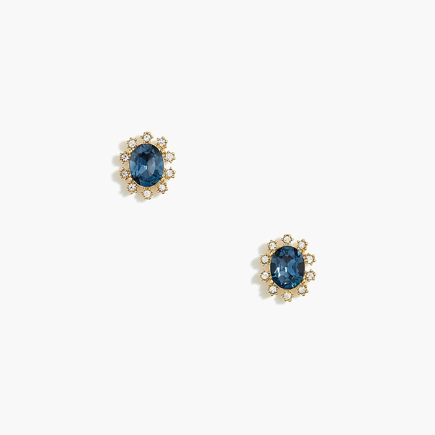 Oval gem earrings | J.Crew Factory