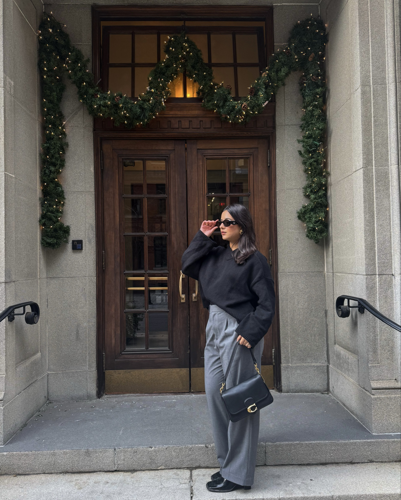 black and gray fits > 

#LTKwinter #LTKworkwear #LTKmodest