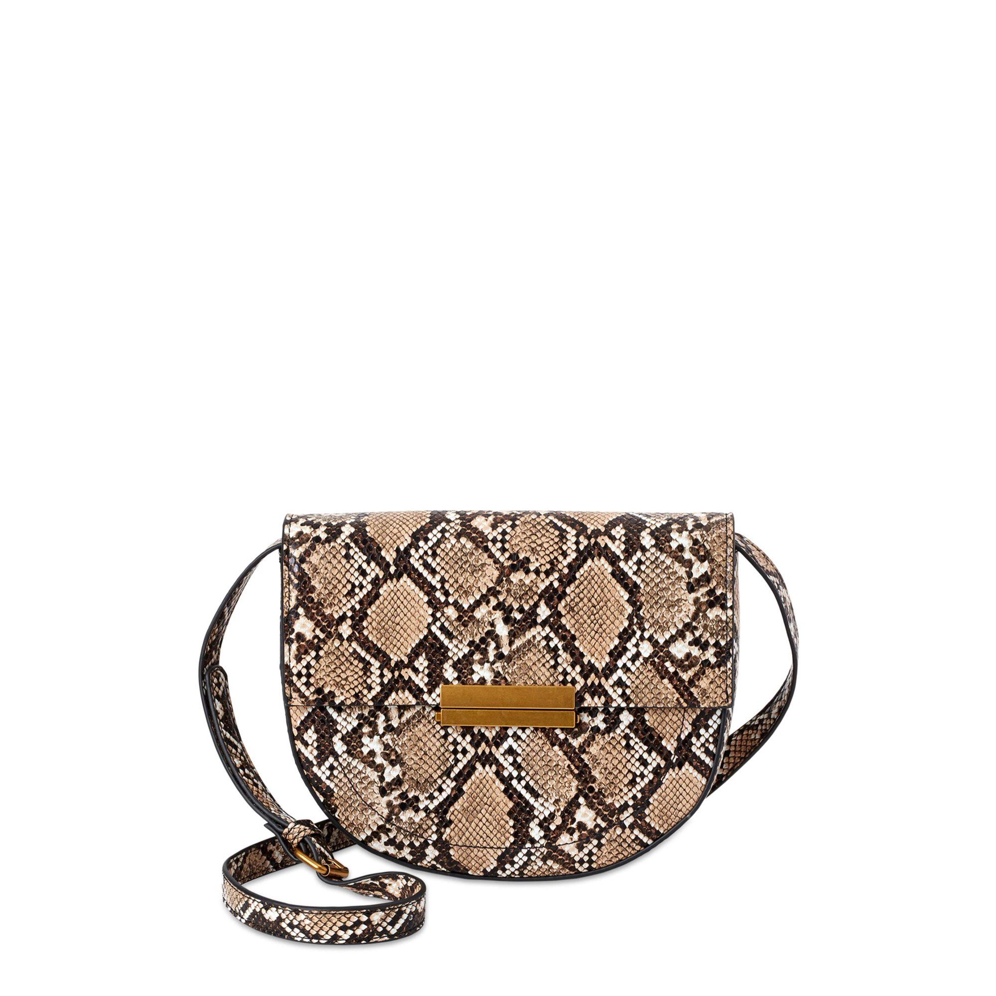 Scoop Women's Faux Leather Snake Crossbody Saddle Bag | Walmart (US)