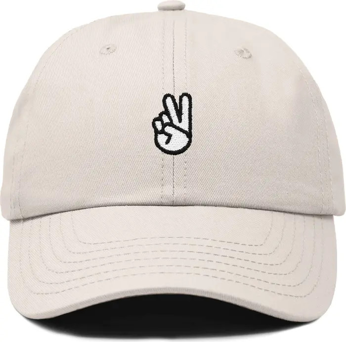 Peace Sign Embroidered Dad Hat | Nordstrom