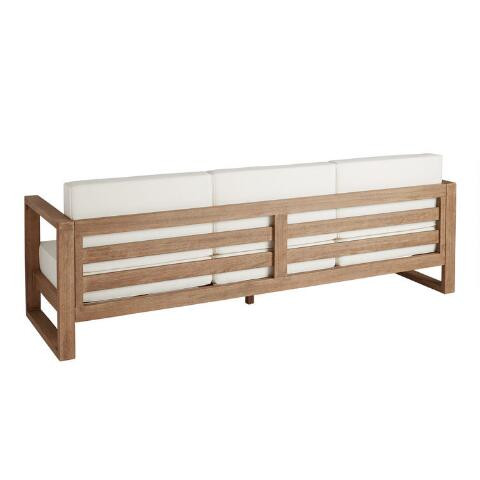 Segovia Light Brown Eucalyptus Outdoor Couch | World Market