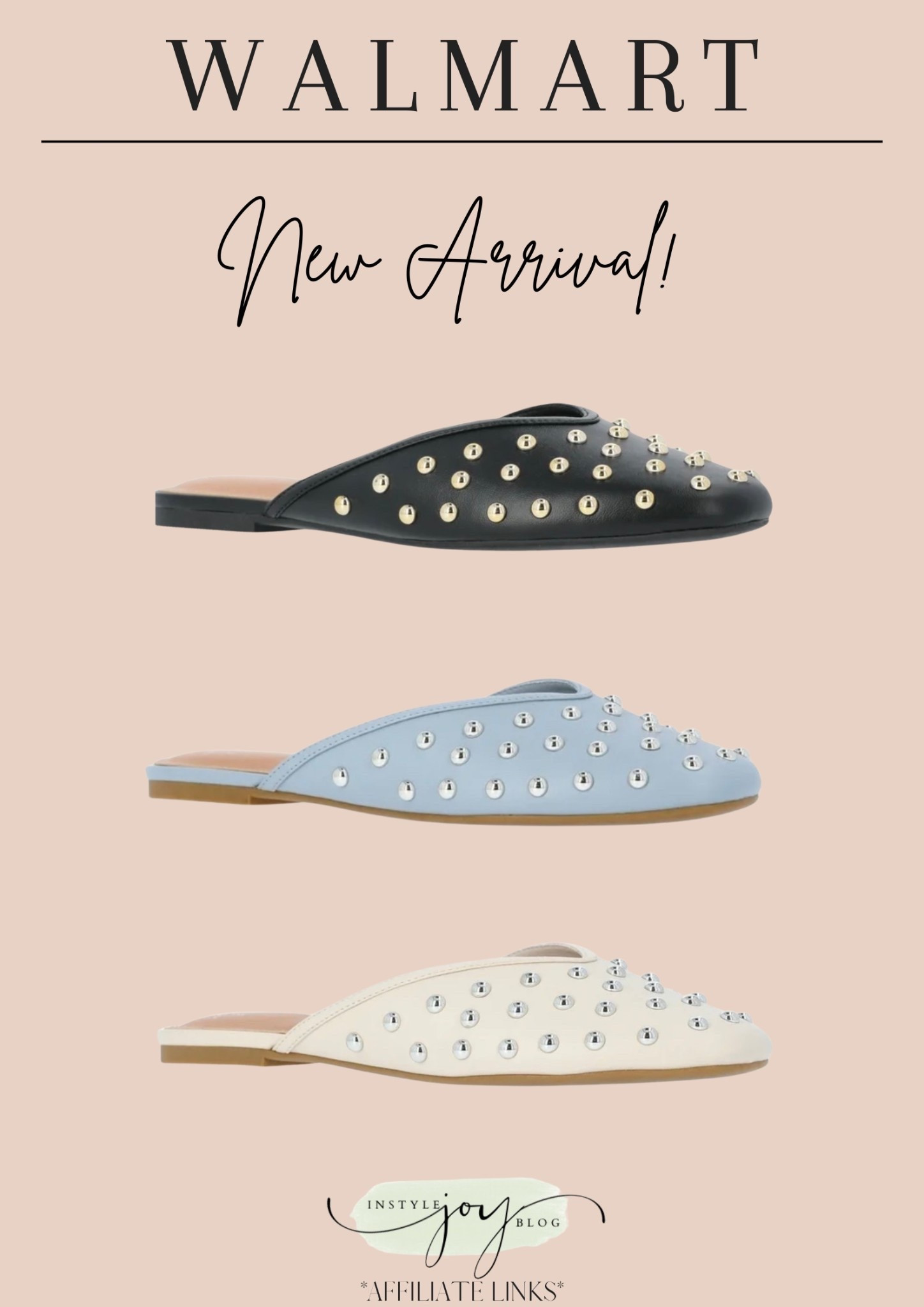 Walmart Time and Tru Women's Studded Faux Leather Mules 

#LTKFindsUnder50 #LTKWorkwear #LTKSeasonal