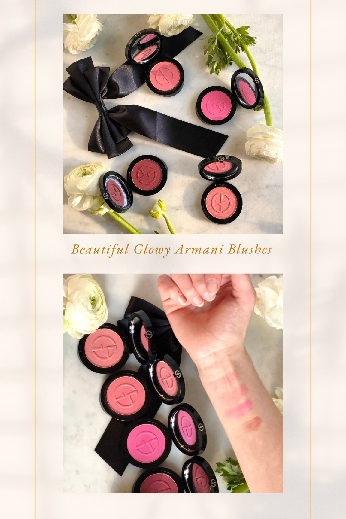 How stunning are these new Armani Luminous Silk Glow Blushes? Armani Beauty kindly gifted me these! I’m in love! The packaging is iconic, so sleek and perfect for applying on the go! The four shades included are 50 euphoric, 51 amore, 52 ecstasy, and 60 mystery. The formula feels comfortable on skin and applies beautifully. It’s infused with silk to blur pores and fine lines while giving your complexion a luminous glowy flush of color. I love all the shades, but a combo of 50 euphoric and 51 amore is my new favorite for a natural glow! Definitely try these out for yourself to find your new favorite blush!

#LTKunder50 #LTKFind #LTKbeauty