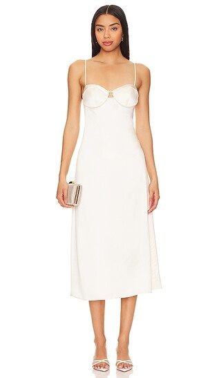 Dorthea Dress in Macadamia | White Dress Bride To Be Outfits White Dress Bridal Outfits Bride Dress | Revolve Clothing (Global)