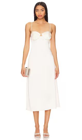 Dorthea Dress in Macadamia | White Dress Bride To Be Outfits White Dress Bridal Outfits Bride Dress | Revolve Clothing (Global)