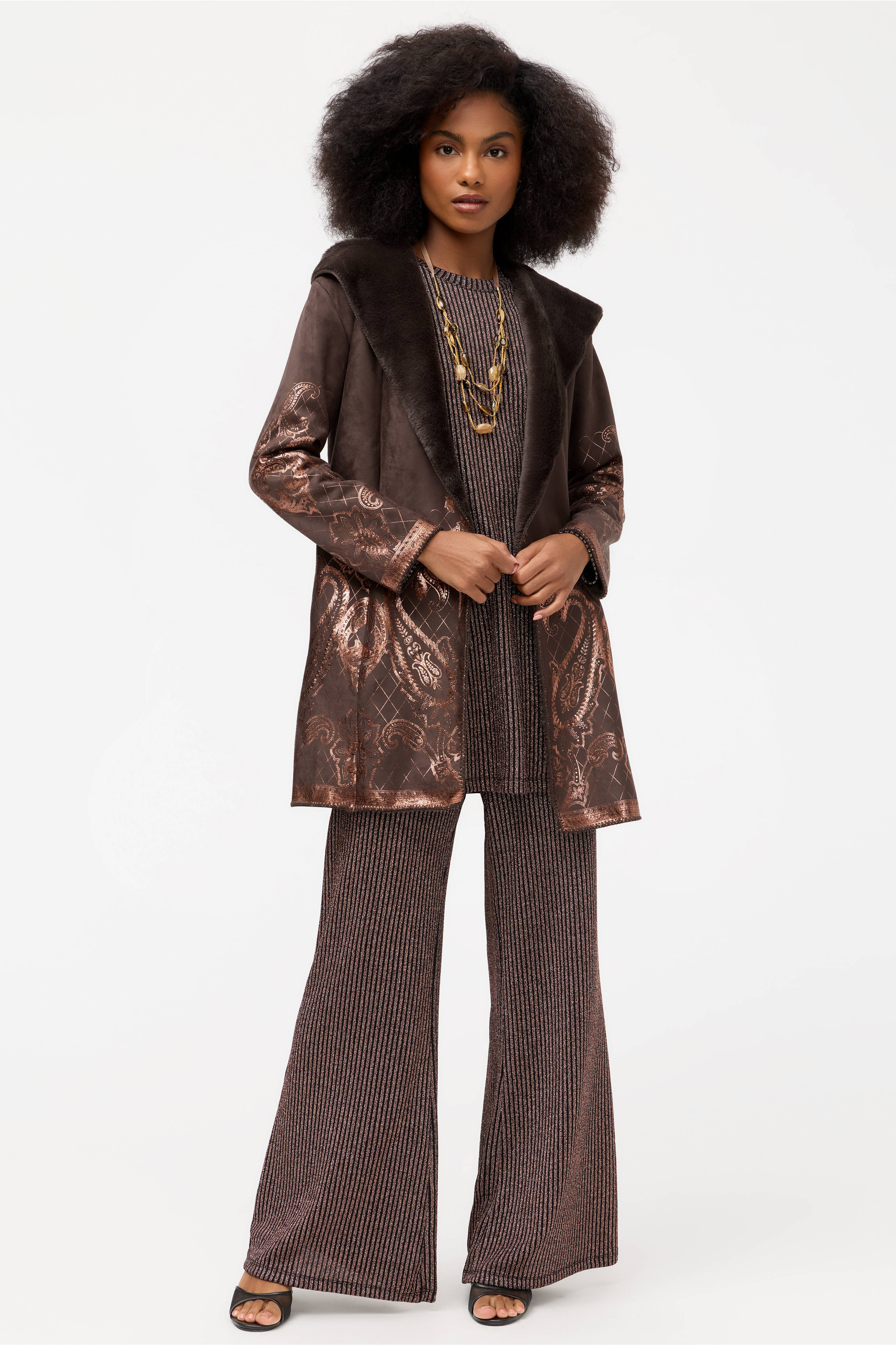 LASEI FAUX SUEDE FUR COAT
                                
                                    
 ... | Johnny Was