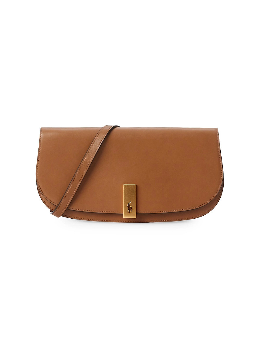 Women's Polo ID Convertible Leather Clutch - Tan | Saks Fifth Avenue