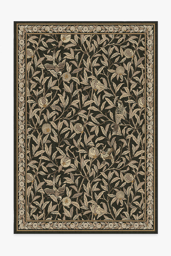 Morris & Co. Bird & Pomegranate Teal Green Rug | Ruggable