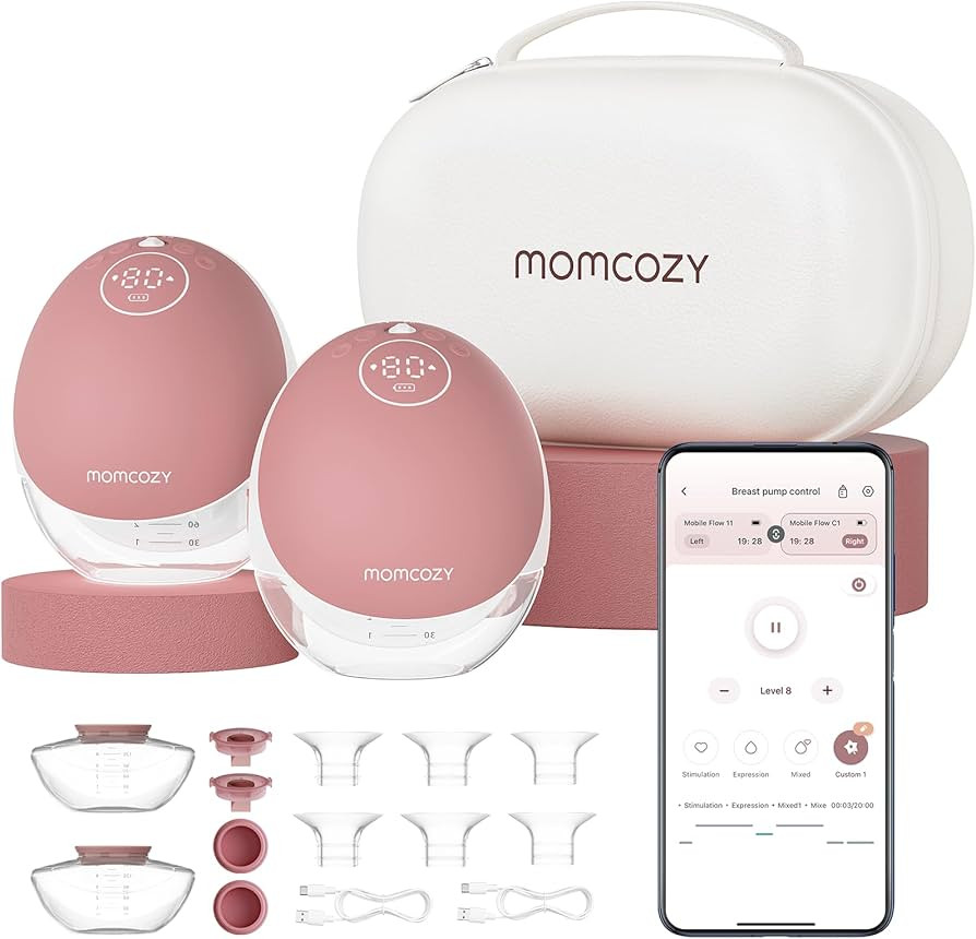 Momcozy Breast Pump Hands Free Mobile Flow | M9, App Discreet Control with Personalized Multi-Mod... | Amazon (US)