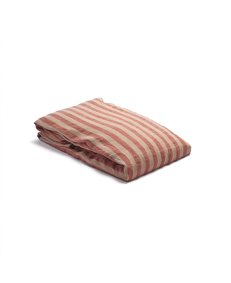 Piglet in Bed Pembroke Stripe Linen Blend Flat Sheet, Twin | Bloomingdale's (US)