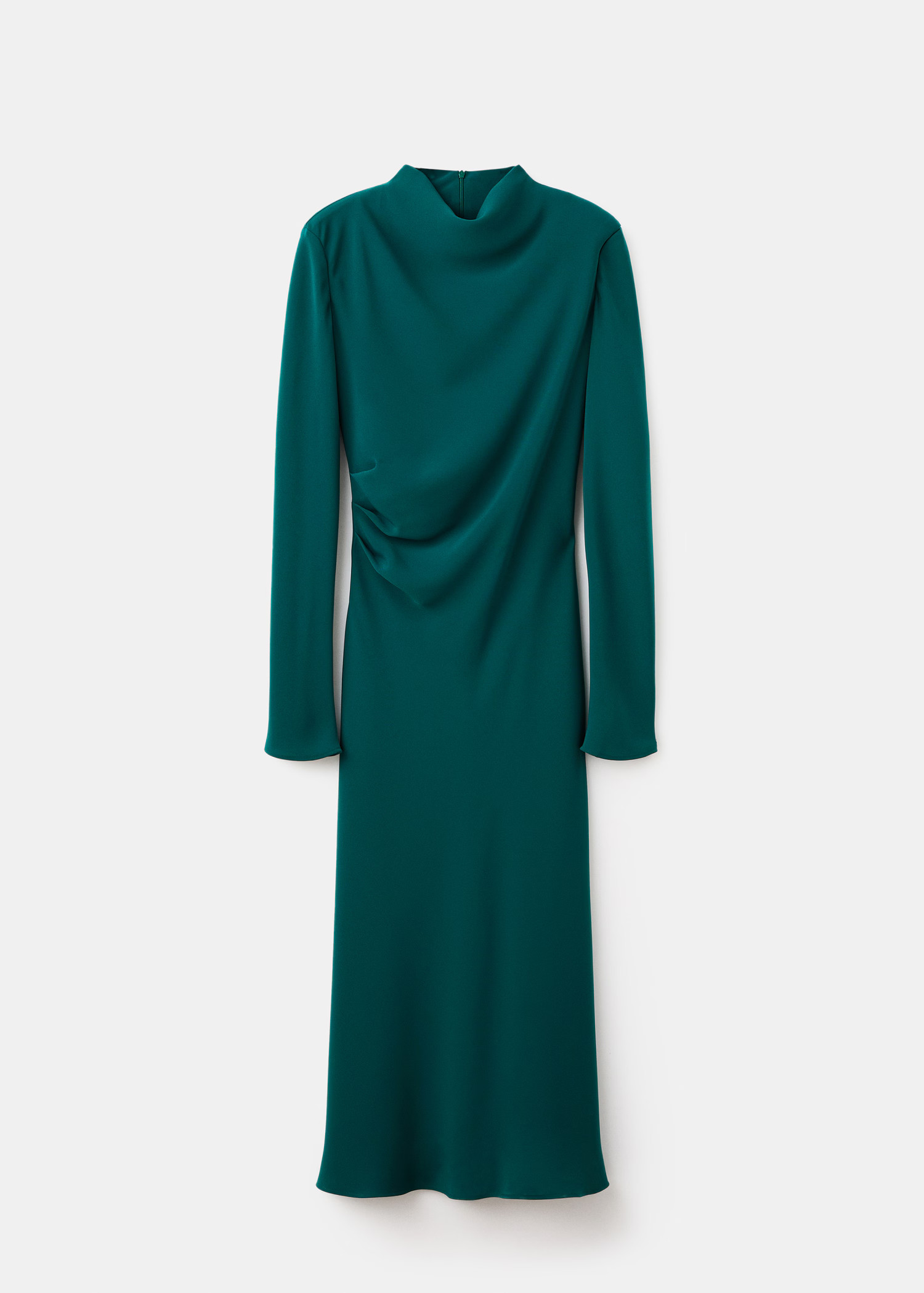 Ruched dress with draped neckline | Mango (US/MX/AU)