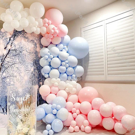 DIY Double Baby Pink Balloon Garland Arch Set 148pcs Valentine's Day Decorations Gender Reveal Pa... | Etsy (US)