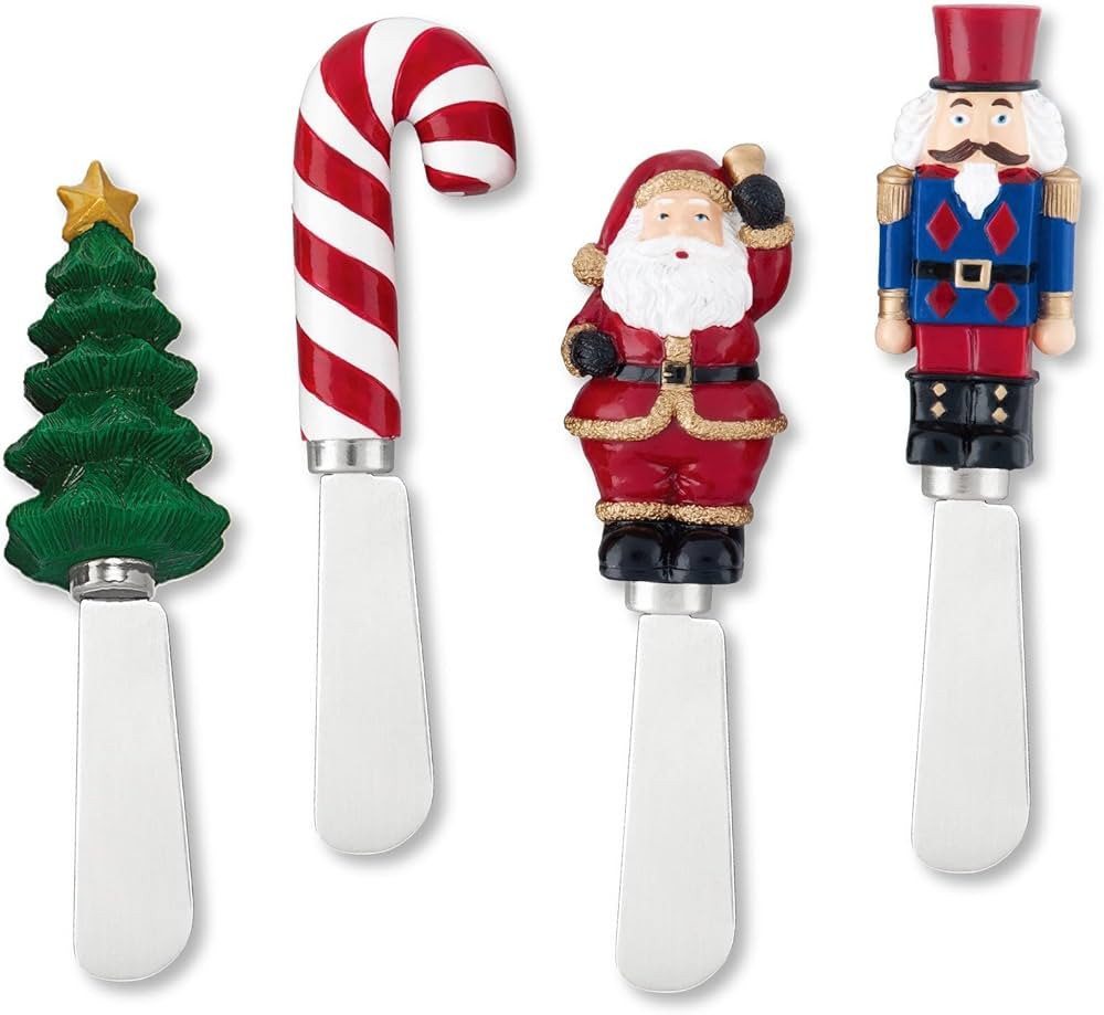 Supreme Housewares Tis the Season Cheese Spreaders, Hand-Painted Resin Handles with Stainless Ste... | Amazon (US)