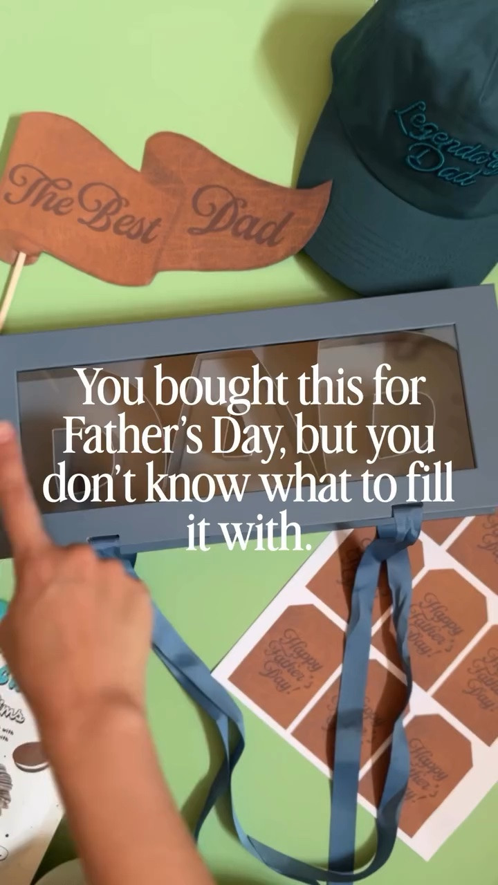 Next up: Father’s Day 🤎

A gift that may be small… but you can taste the thought behind it. 🥹 These little finds together give the sweetest vintage feel. Pair them with our leather-look printables and suddenly it starts to feel like something straight out of Mayberry.

Pretzel chips paired with mini cookies, taffy, chocolate-covered espresso beans, and salty almonds… every letter is SO tasty. I found all the treats at Trader Joe’s and honestly? This may be one of my favorite little Father’s Day gifts yet. 🧳✨

If you’re looking for the box or the printable, let me know and I’ll send them right over!