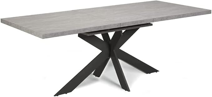 HIPIHOM Dining Extension MDF Material Table for 6-8 Seat, Modern Rectangle Design with Middle But... | Amazon (US)