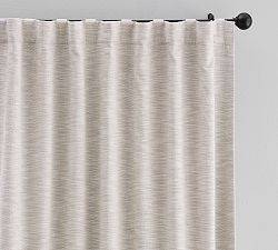 Seaton Textured Cotton Blackout Curtain | Pottery Barn (US)