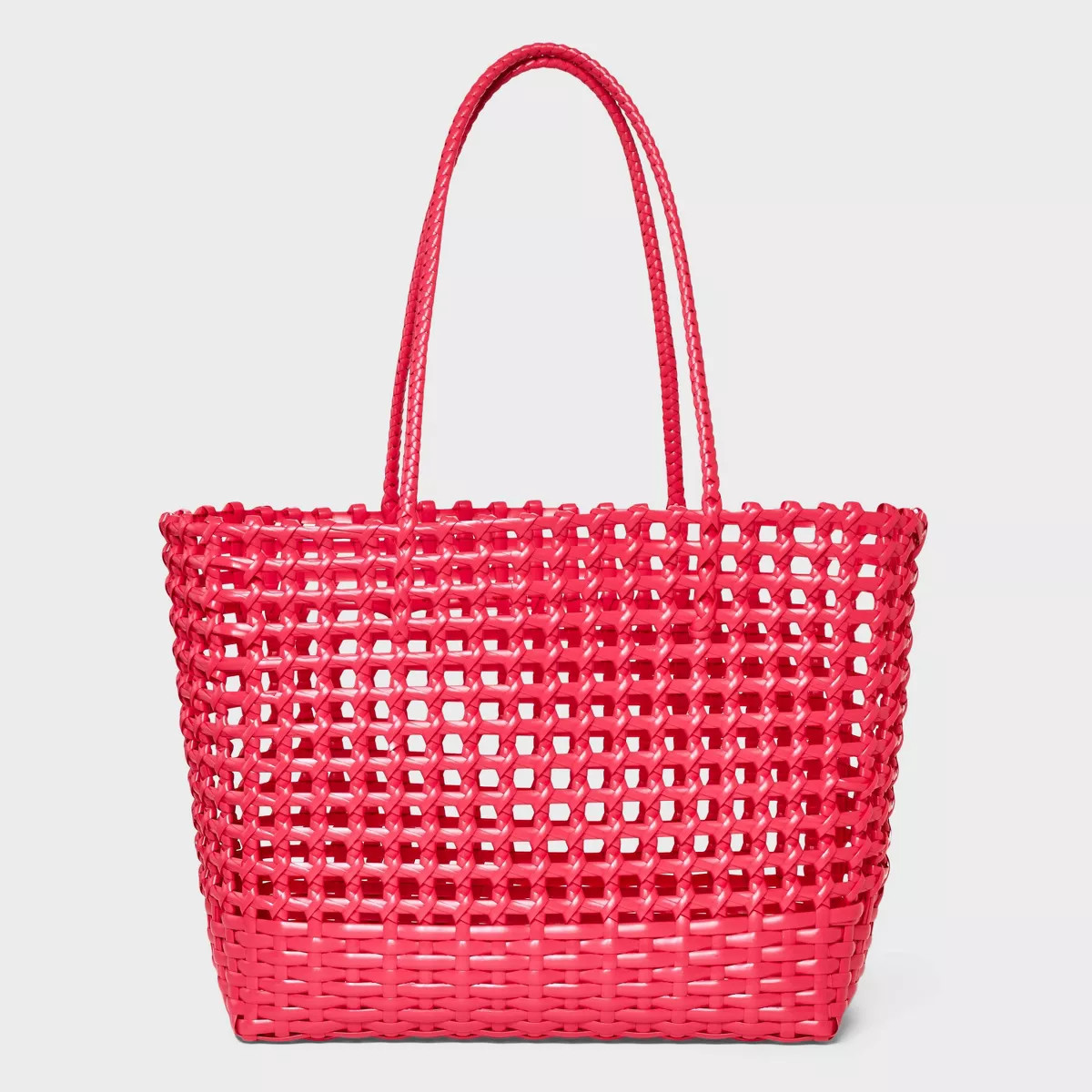 Woven Cage Tote Handbag - Shade & Shore™ Pink | Target