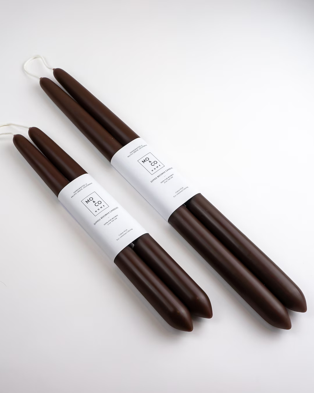 Chestnut Pure Beeswax Candles Pair Dipped Taper Candles Brown Candles Handcrafted Christmas Holid... | Etsy (US)