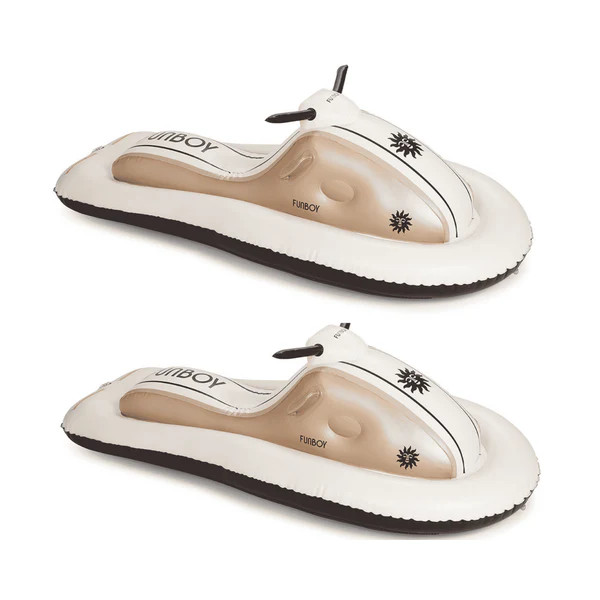 Inflatable Snowmobile Sled Metallic Champagne, 2-Pack | FUNBOY