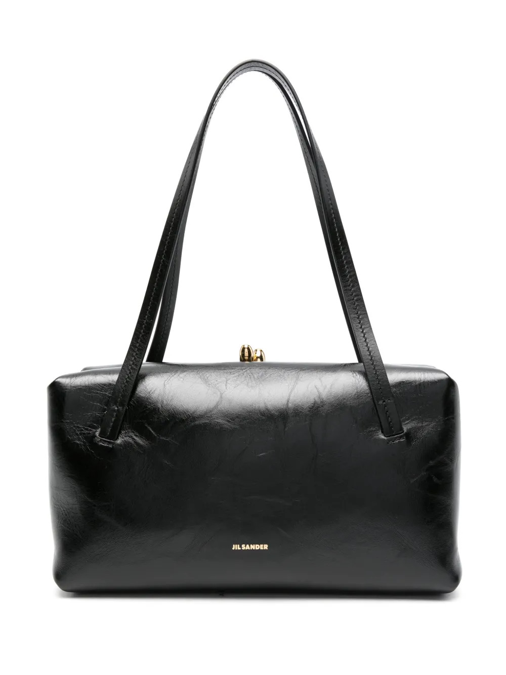 Jil Sander Small Goji Leather Shoulder Bag | Black | FARFETCH AU | Farfetch Global