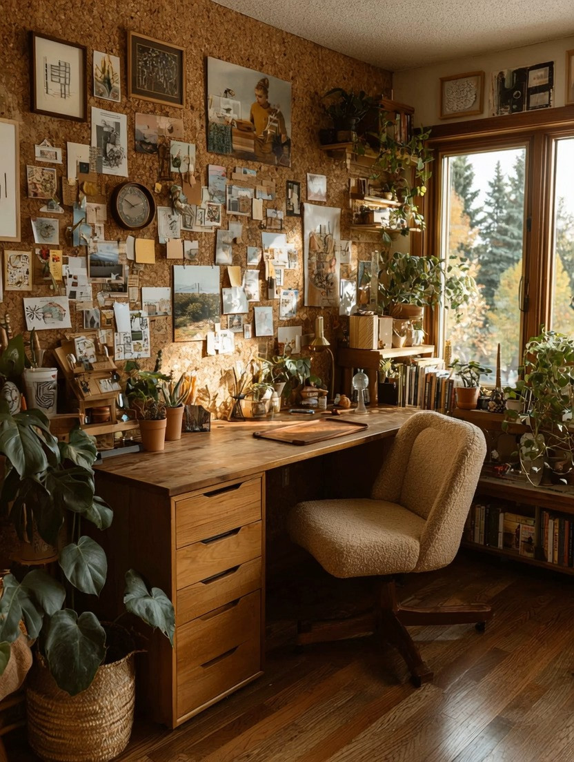 Your home office doesn’t need more storage. It needs visibility.

We’ve all heard of vision boards. But the real shift happens when your ideas are not tucked away — they’re in front of you, evolving with you.

A cork wall like this turns a simple desk into a creative command center. It’s where inspiration, projects, and thoughts live together — not scattered, but intentionally displayed.

And you don’t need a full wall to make this work.

A panel, a section, or even a smaller setup can create the same effect when styled thoughtfully. Paired with a natural wood desk and layered greenery, the space feels grounded, focused, and quietly inspiring.

This is more than decor. It’s a way of working.

We’ve curated cork panels, wall fixtures, and desk options in multiple finishes so you can build your own version of this space.

Create a workspace that thinks with you.

Because the best ideas should always be within sight.

#LTKHome #HomeOfficeDesign #CreativeSpace #WorkFromHome 

 #LTKHome