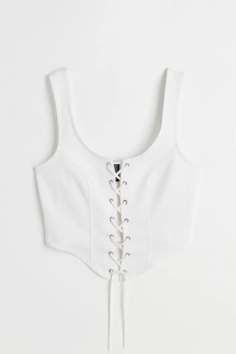 Lacing-detail Bustier Top | H&M (US + CA)