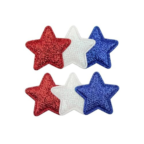 YanJie 4th of July Hair Accessories Star Clips Red White and Blue Accessories Patriotic Bow Clip Alligator Fourth of July Hair Bows Outfit Gift | Amazon (US)