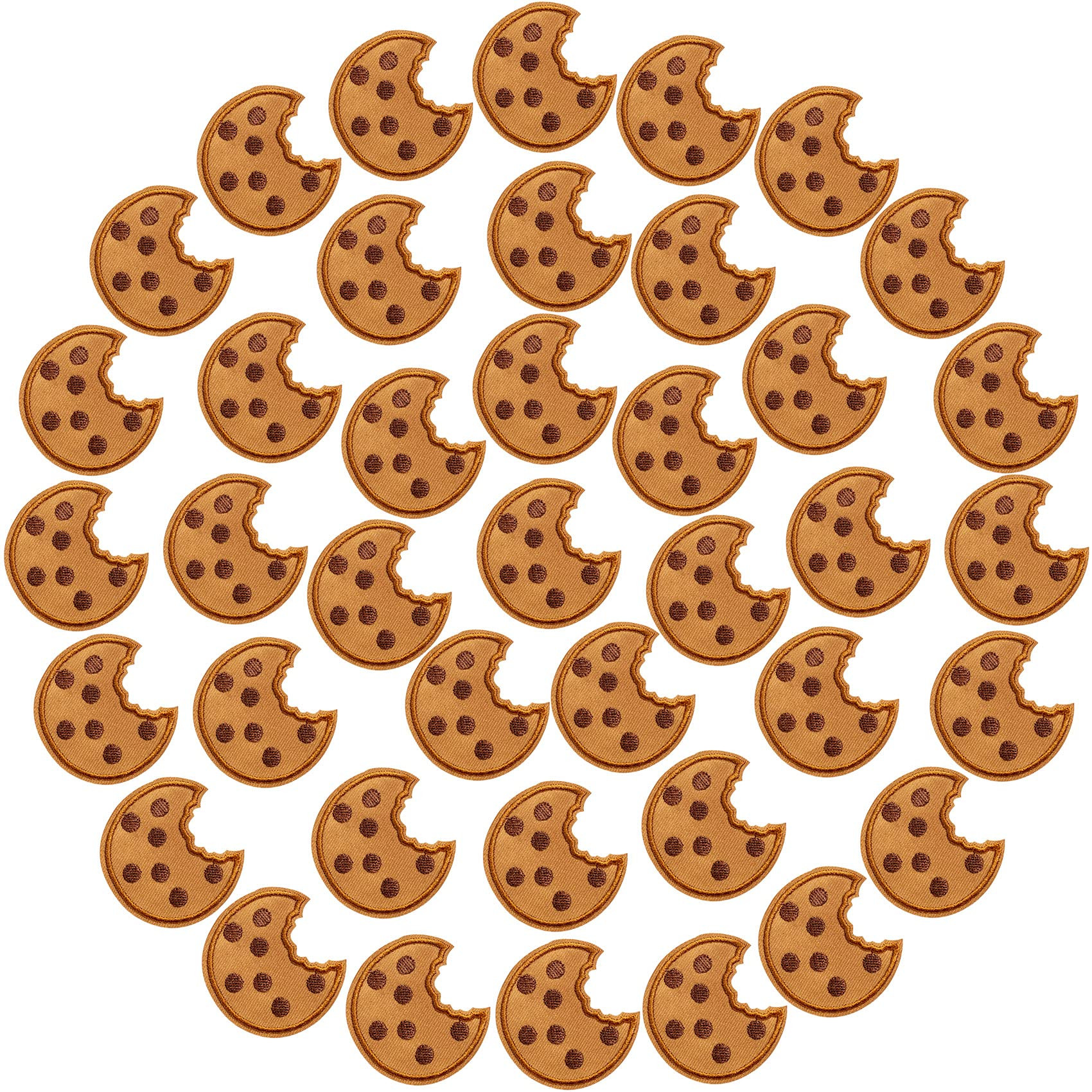 PAGOW 40Pcs Cookie Embroidered Patch for Clothing, Cute Cookie Iron on Stickers Suitable for Clot... | Amazon (US)